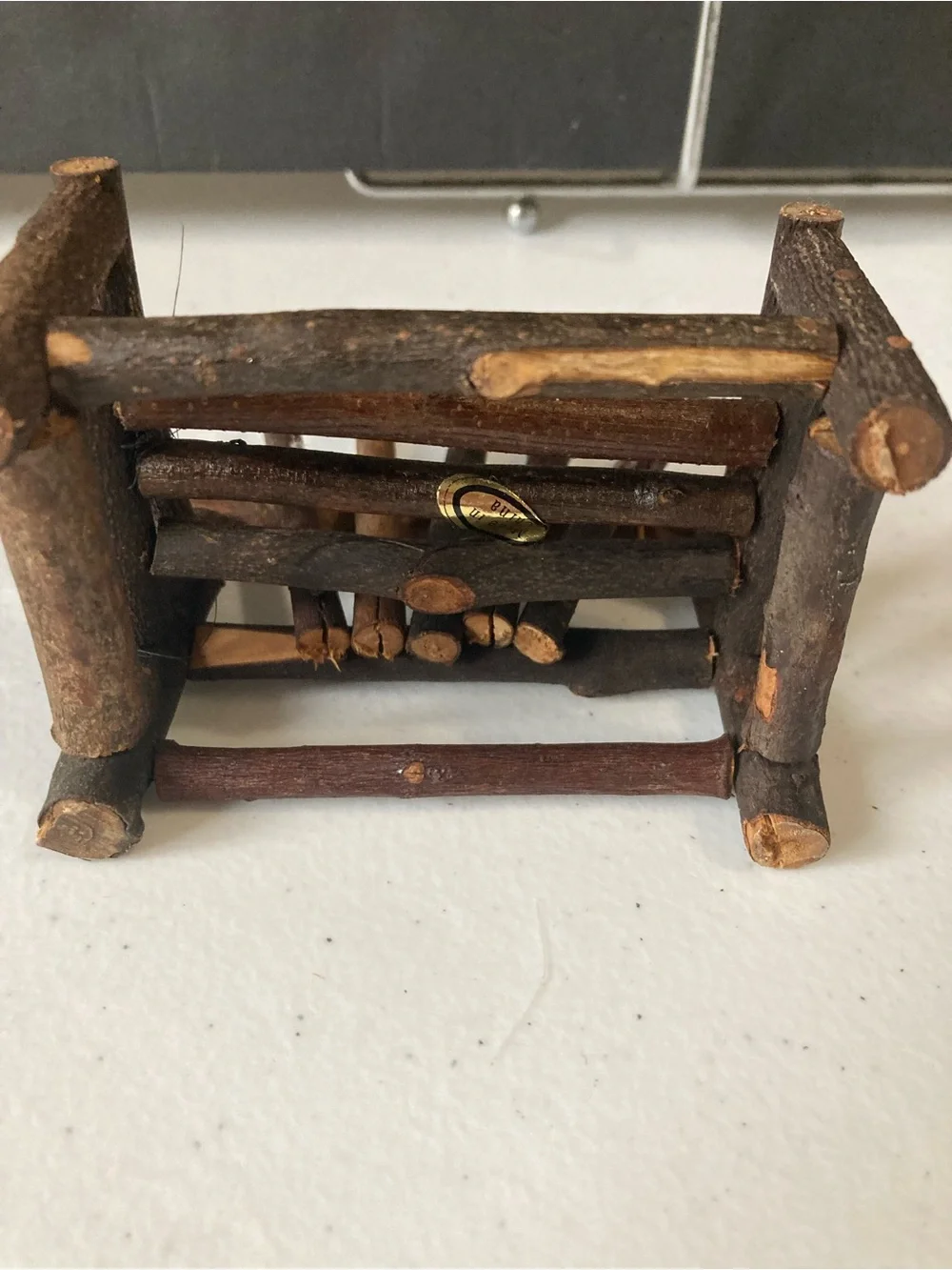 Barbie Rustic Mini Twig Chair Doll House Furniture- Natural Brown